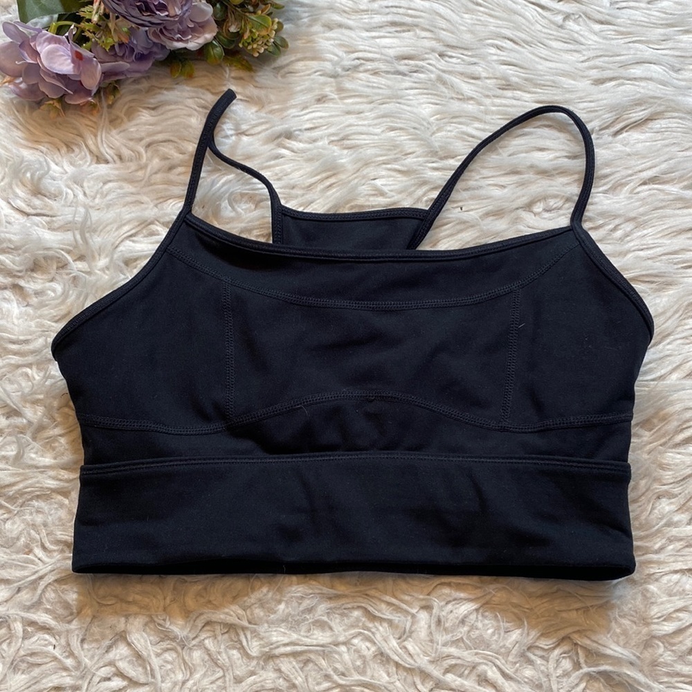 Le Ore Lucca Laser Cut Studio Sports Bra Black sz XS - Picture 2 of 9